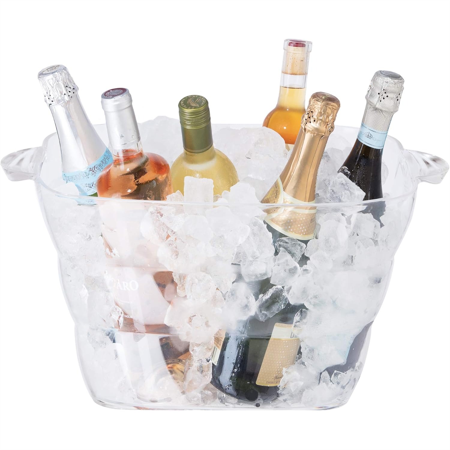 Wine X Beer - Clear Acrylic Party Tub with Handles