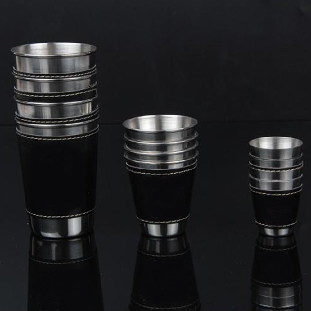 Wine Beer Mixed Drinks - 1Set Stainless Steel Wine Cups Portable