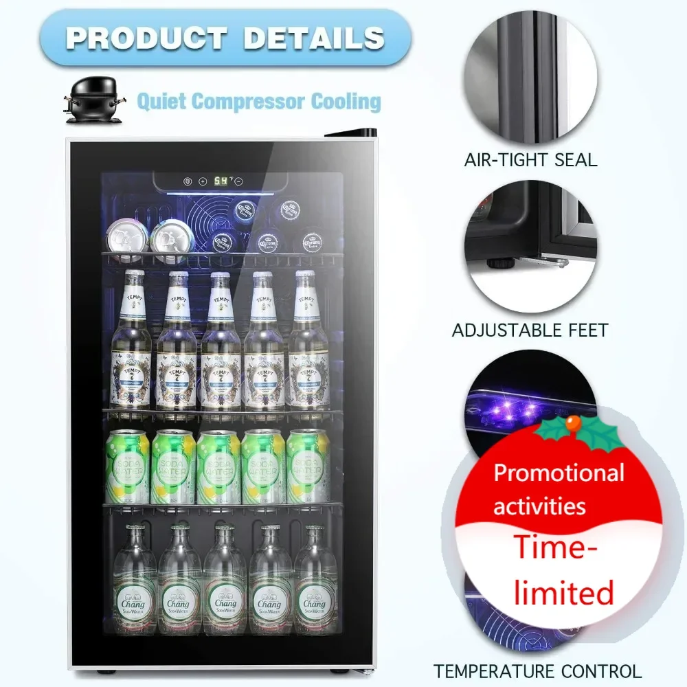 Wine Beer Fridge Small - Hot salesBeverage Refrigerator Cooler -120 Can