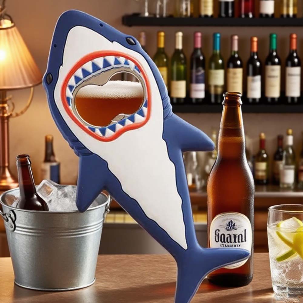 Wine Beer Fridge - 3D Shark Magnet Beer Opener Fridge