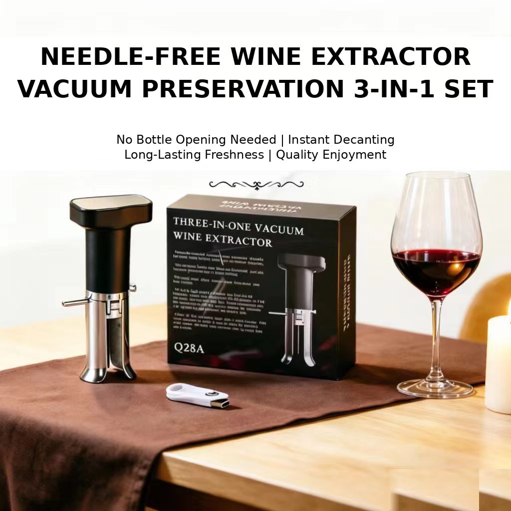Decanter Aerator Set - Wine Bottle Corkscrew Cap Opener Kitchen