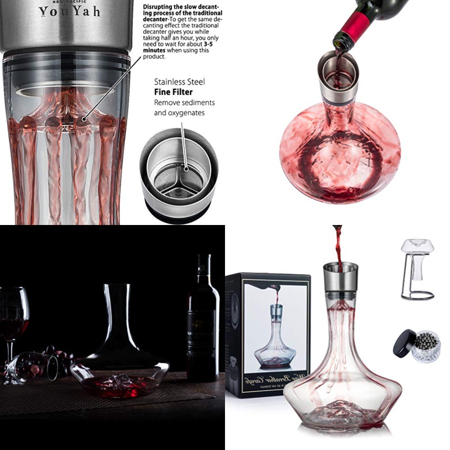 Decanter Aerator Set - YouYah Iceberg Wine Decanter Set with