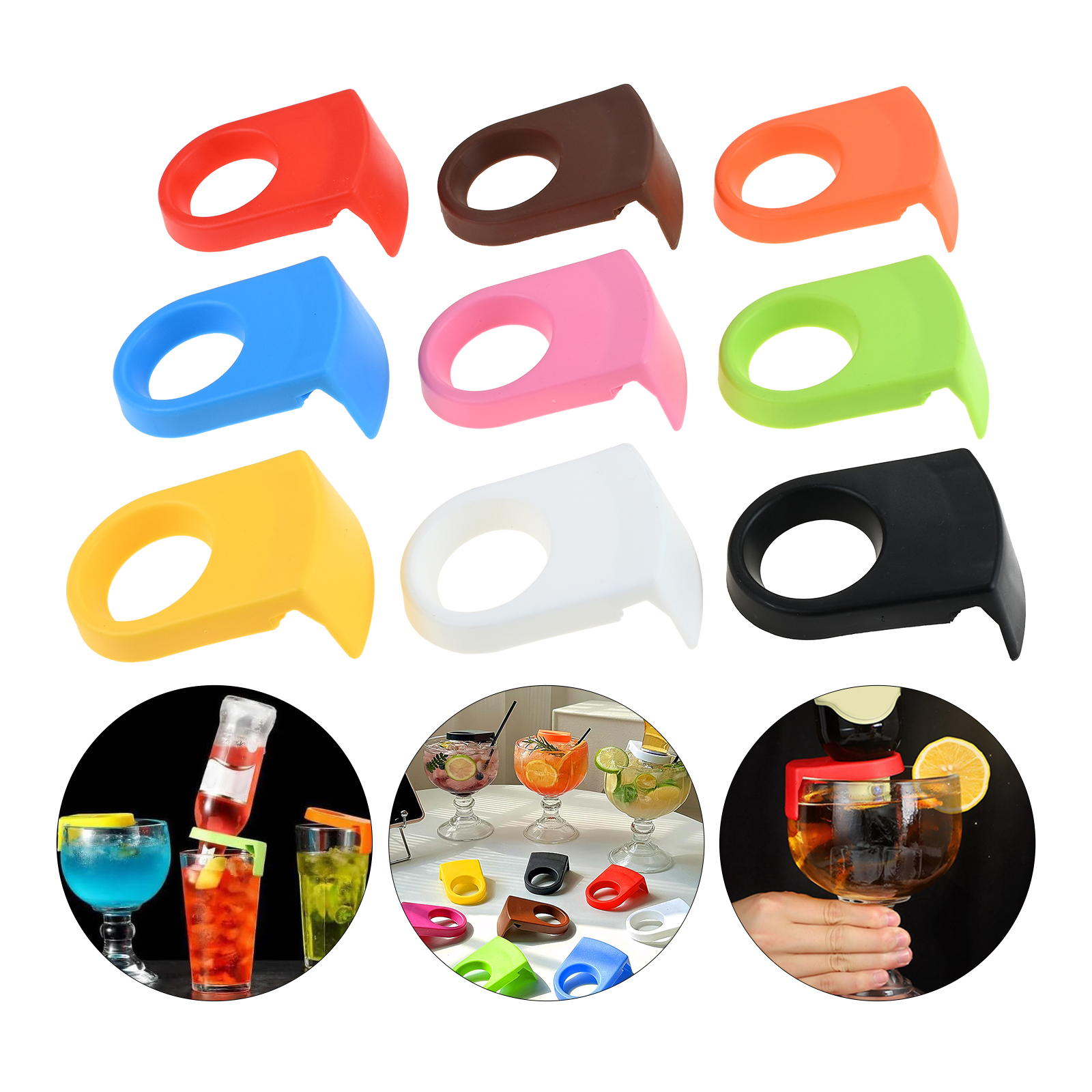 Wine Beer Mixed Drinks - 9Pcs Bottle Buckle Holder for Mixing