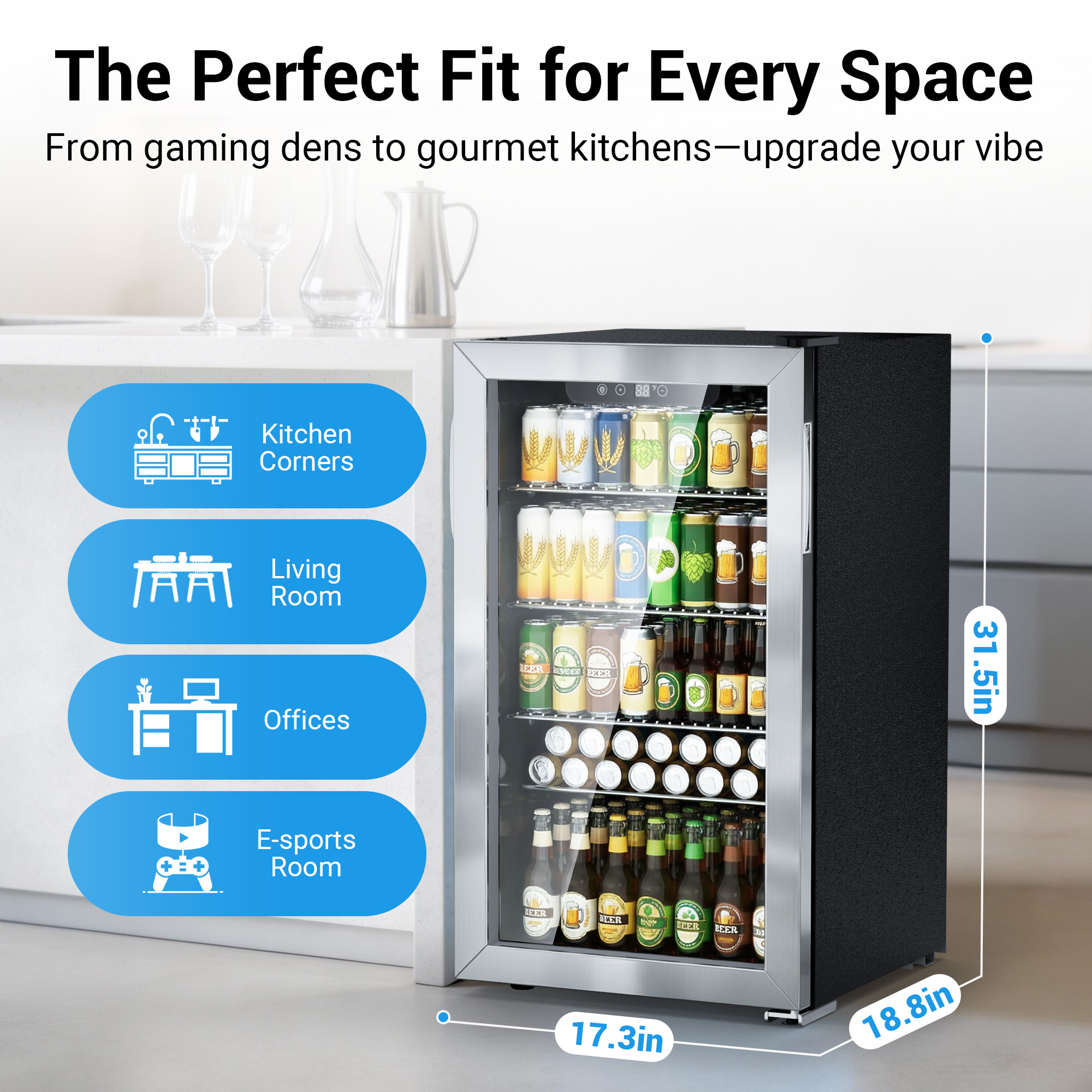 Beverage Refrigerator and Cool - Wine Beer Fridge 评论和价格
