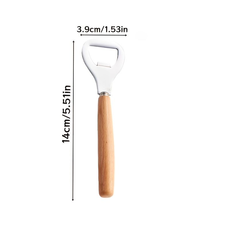 Wooden handle zinc alloy opene - Wine Beer Cider 评论和价格