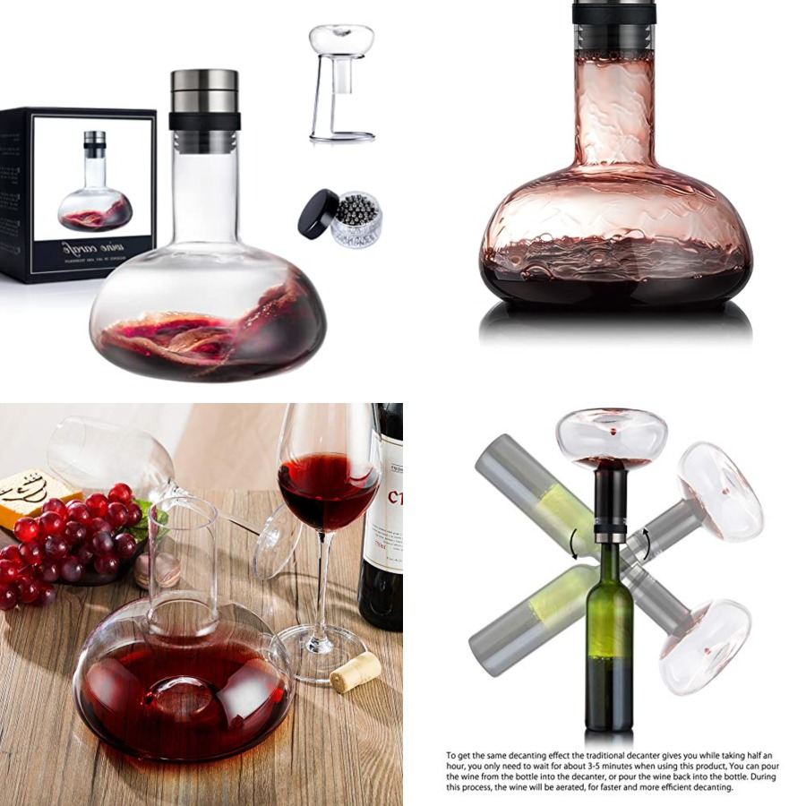 YouYah Wine Decanter Set, Red  - Decanter Aerator Set 评论和价格