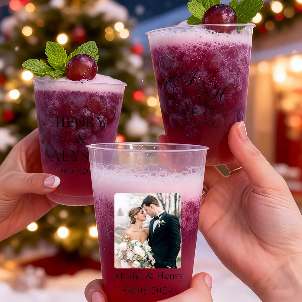 Custom Photo Name Wedding Plas - Wine With Beer Name 评论和价格