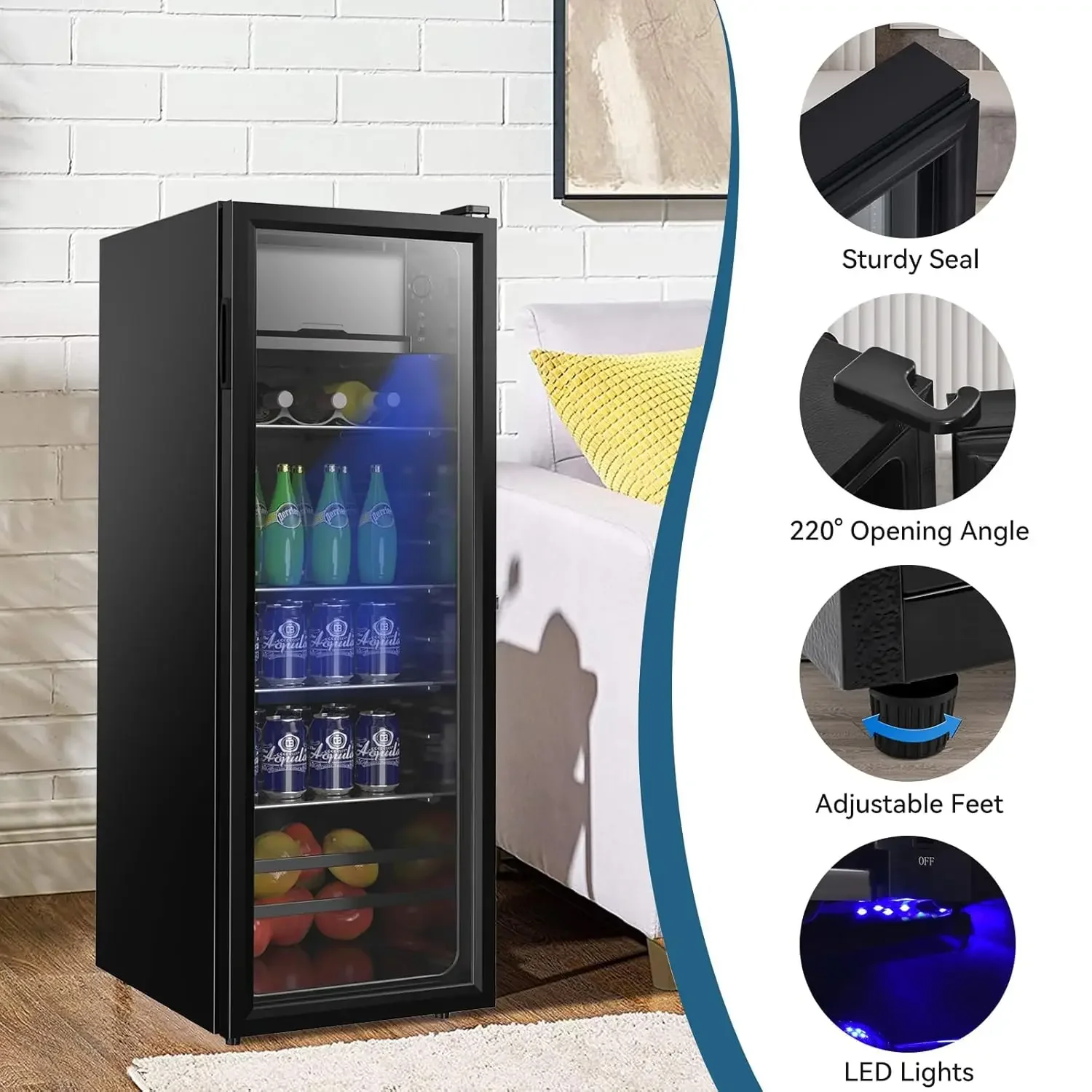 Beverage Refrigerator 4.5Cu.ft - Wine Beer Fridge Small 评论和价格