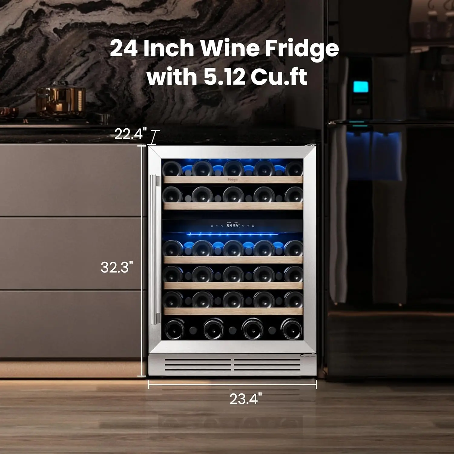 Bottles, 40-65°F Wine Refriger - Wine Beer Fridge 评论和价格