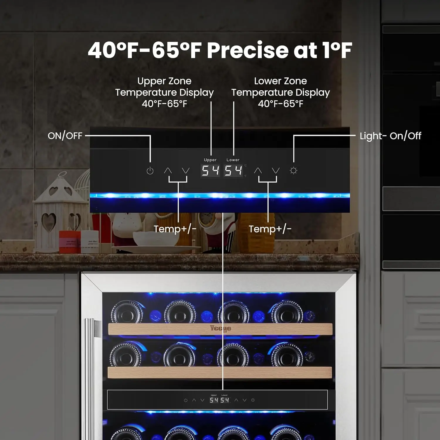 Bottles, 40-65°F Wine Refriger - Wine Beer Fridge 评论和价格