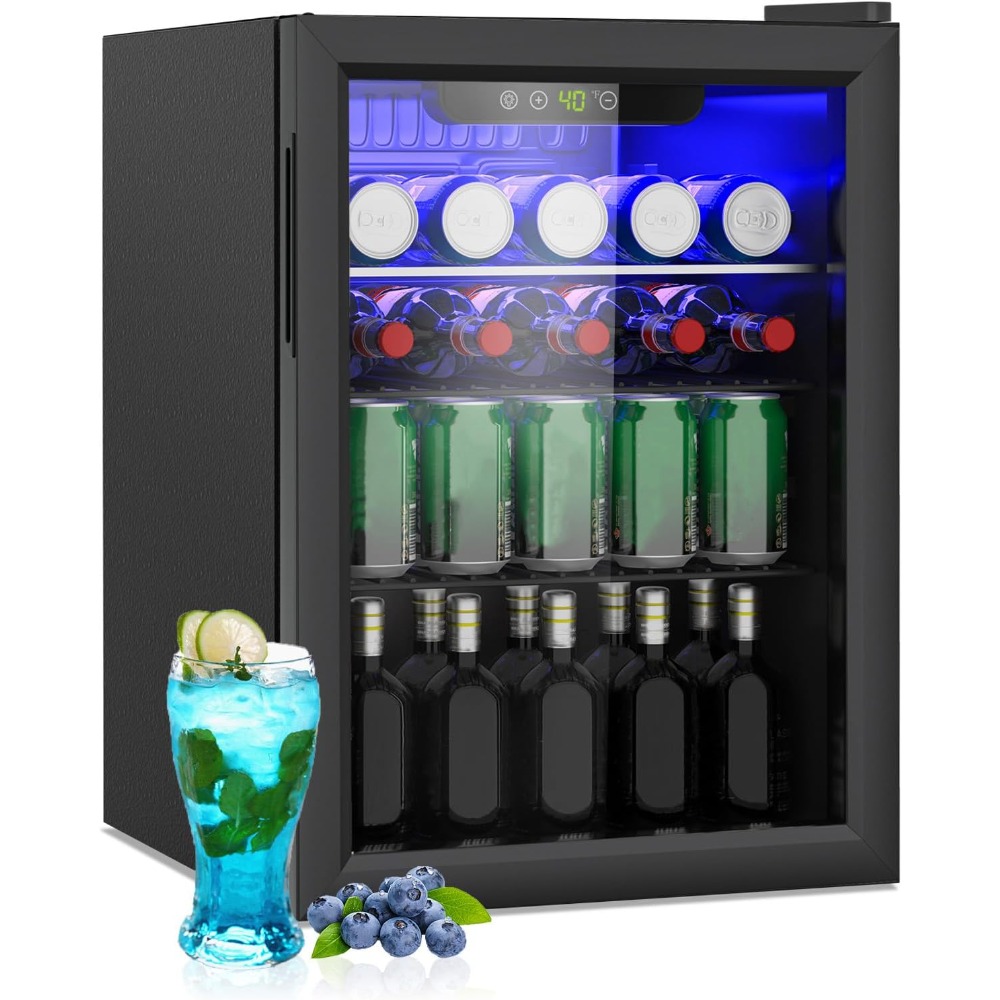 Compact Beverage Refrigerator, - Wine Beer Fridge Small 评论和价格