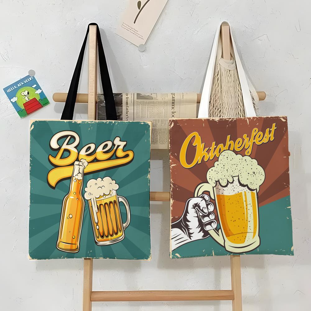 Storage Bags Canvas Tote Bag L - Beer Wine Grocery 评论和价格