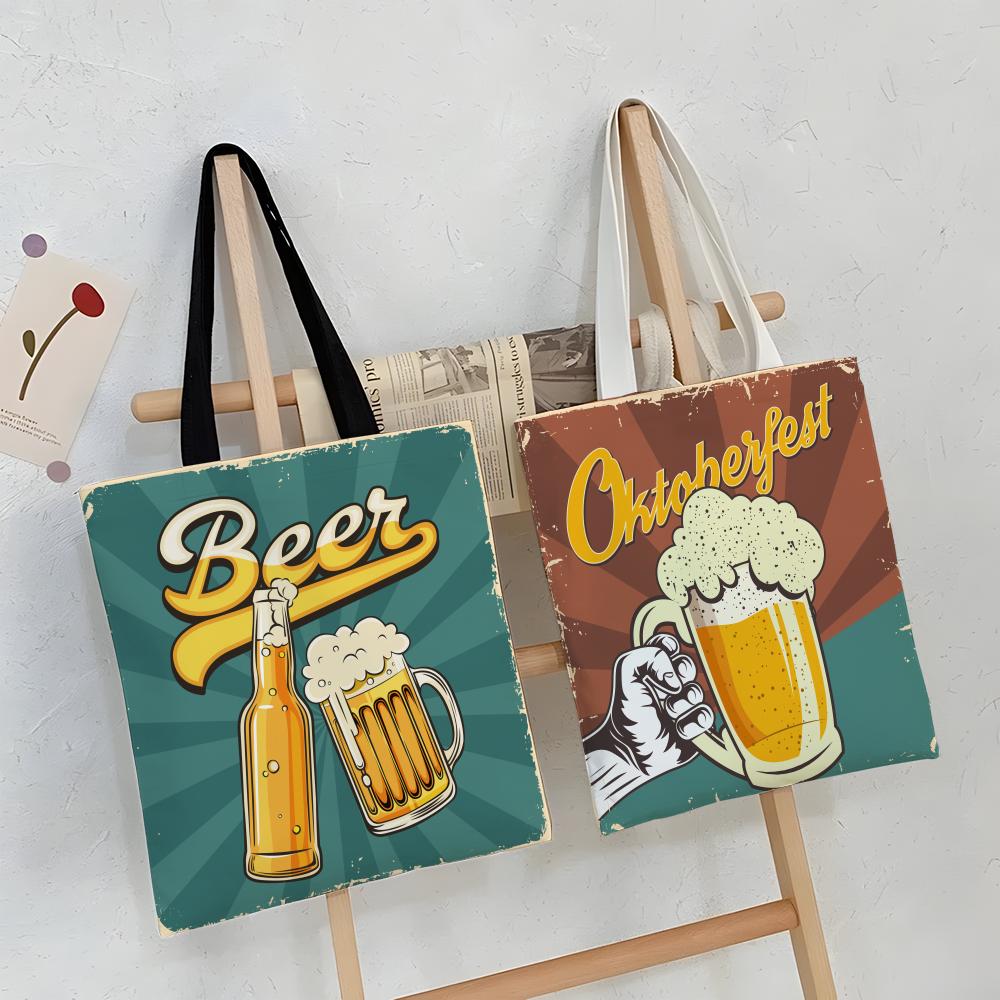 Storage Bags Canvas Tote Bag L - Beer Wine Grocery 评论和价格