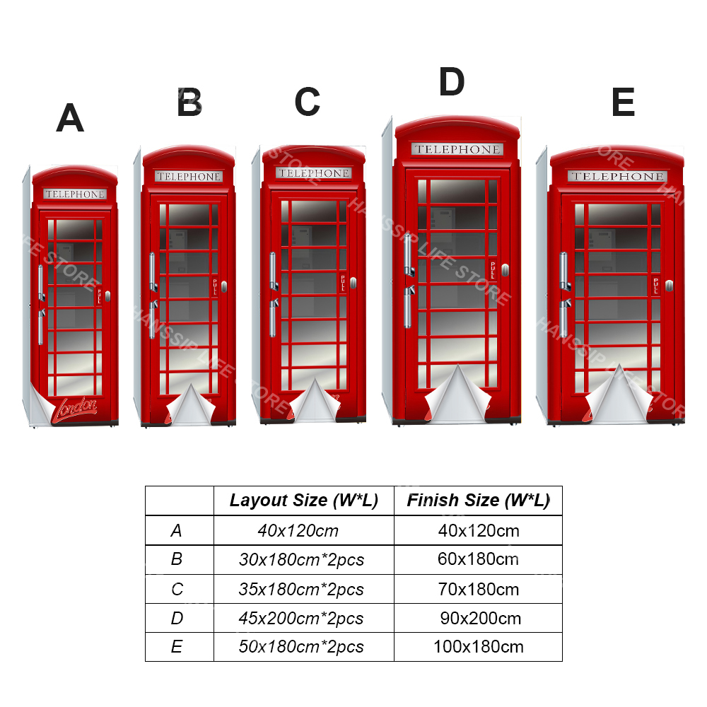 Retro Phone Booth Printed Refr - Wine Beer Fridge 评论和价格