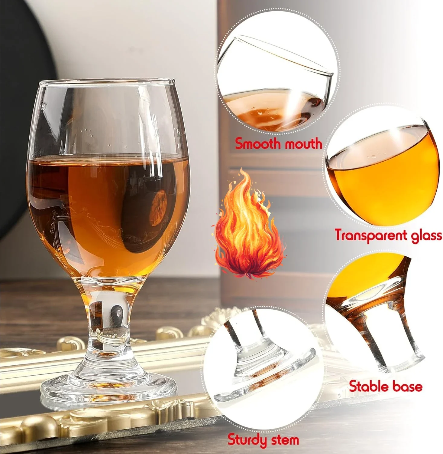 Set of 48 Clear Glasses 13.5 o - Wine Beer Glass Set 评论和价格