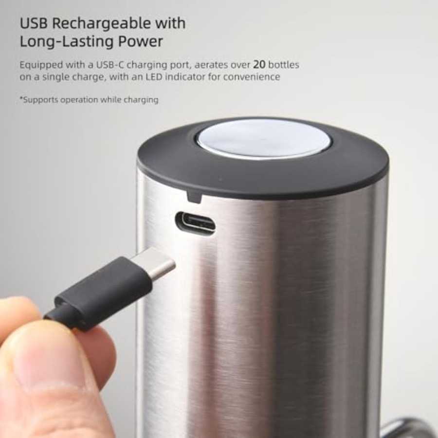 Rechargeable Electric Wine Aer - Decanter Aerator Set 评论和价格