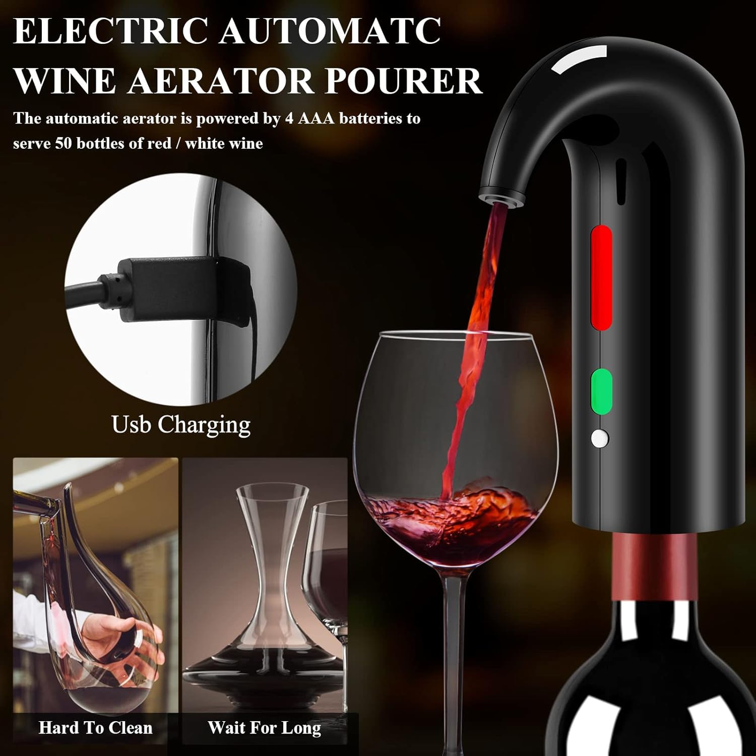 Electric Wine Opener Set with  - Decanter Aerator Set 评论和价格