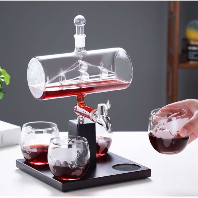 Tempered Glass Wine Decanter H - Decanter Aerator Set 评论和价格