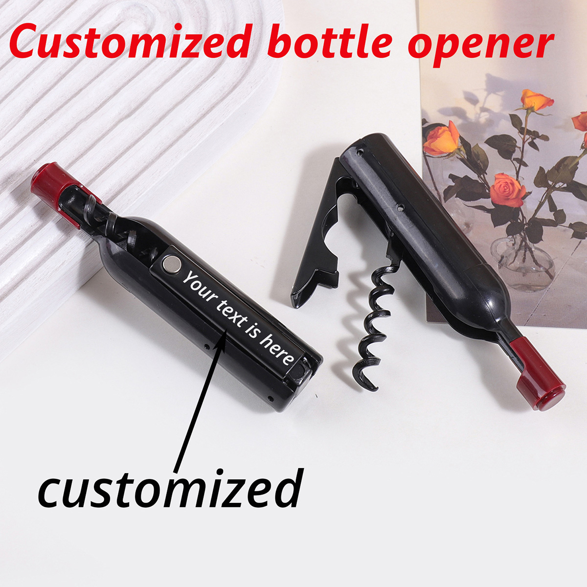 Custom Text Wine Opener Person - Wine With Beer Name 评论和价格