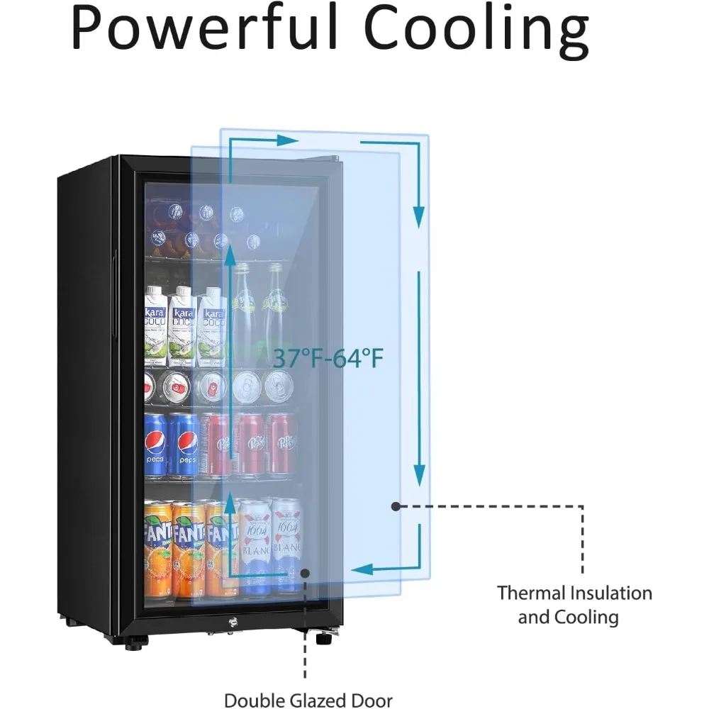 Beverage Refrigerator, 3.2 Cu. - Wine Beer Mini Fridge 评论和价格