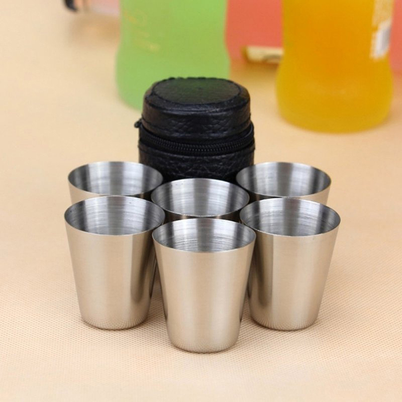 4/6Pcs Stainless Steel Cups Mi - Wine Beer Glass Set 评论和价格