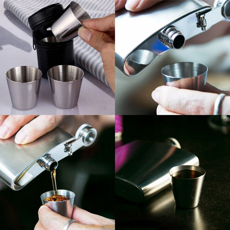 4/6Pcs Stainless Steel Cups Mi - Wine Beer Glass Set 评论和价格