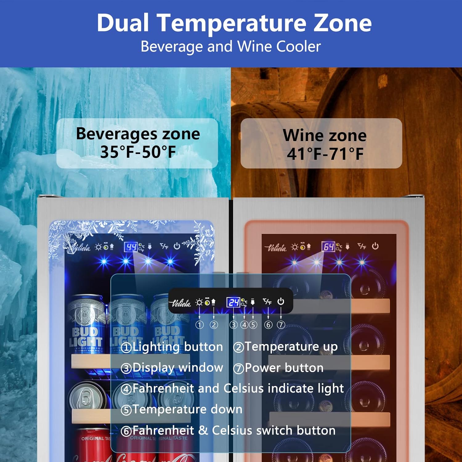 Wine and Beverage Refrigerator - Wine Beer Fridge 评论和价格