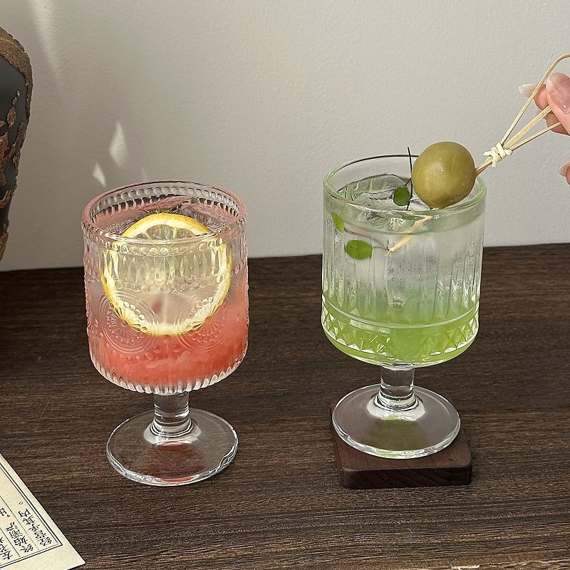 4pcs Set Vintage Embossed Mixe - Wine Beer Mixed Drinks 评论和价格