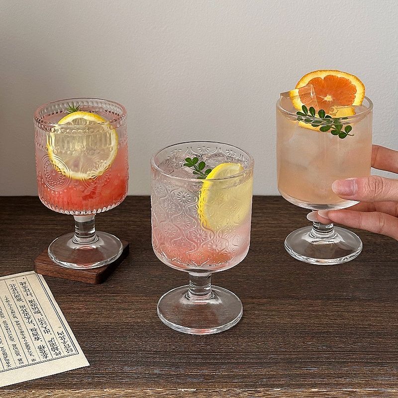 4pcs Set Vintage Embossed Mixe - Wine Beer Mixed Drinks 评论和价格
