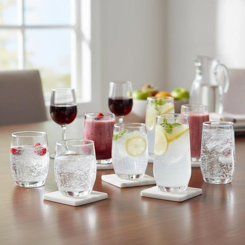 Glassware Collection 16-Piece  - Wine Beer Mixed Drinks 评论和价格
