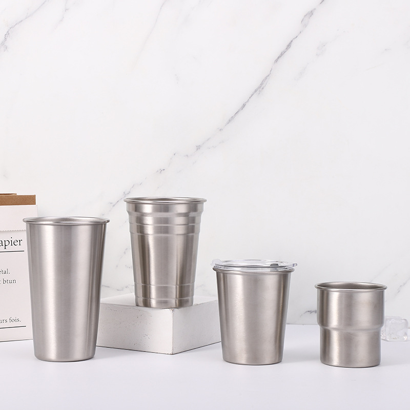 Stainless Steel Metal Cup Beer - Wine Beer Glass Set 评论和价格