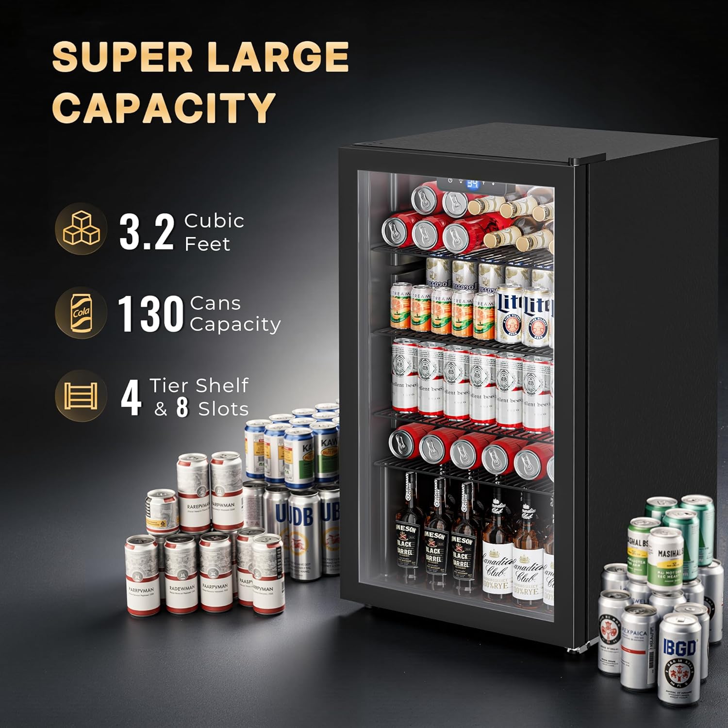 130 Can Beverage Refrigerator, - Wine Beer Mini Fridge 评论和价格