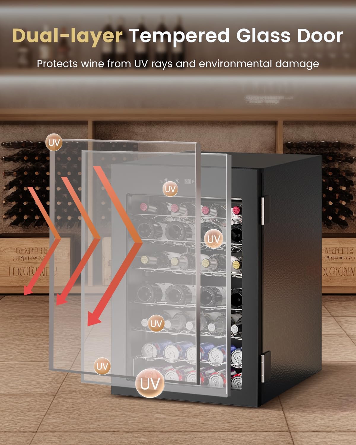 Wine Cooler Refrigerator - 45  - Wine Beer Fridge Small 评论和价格
