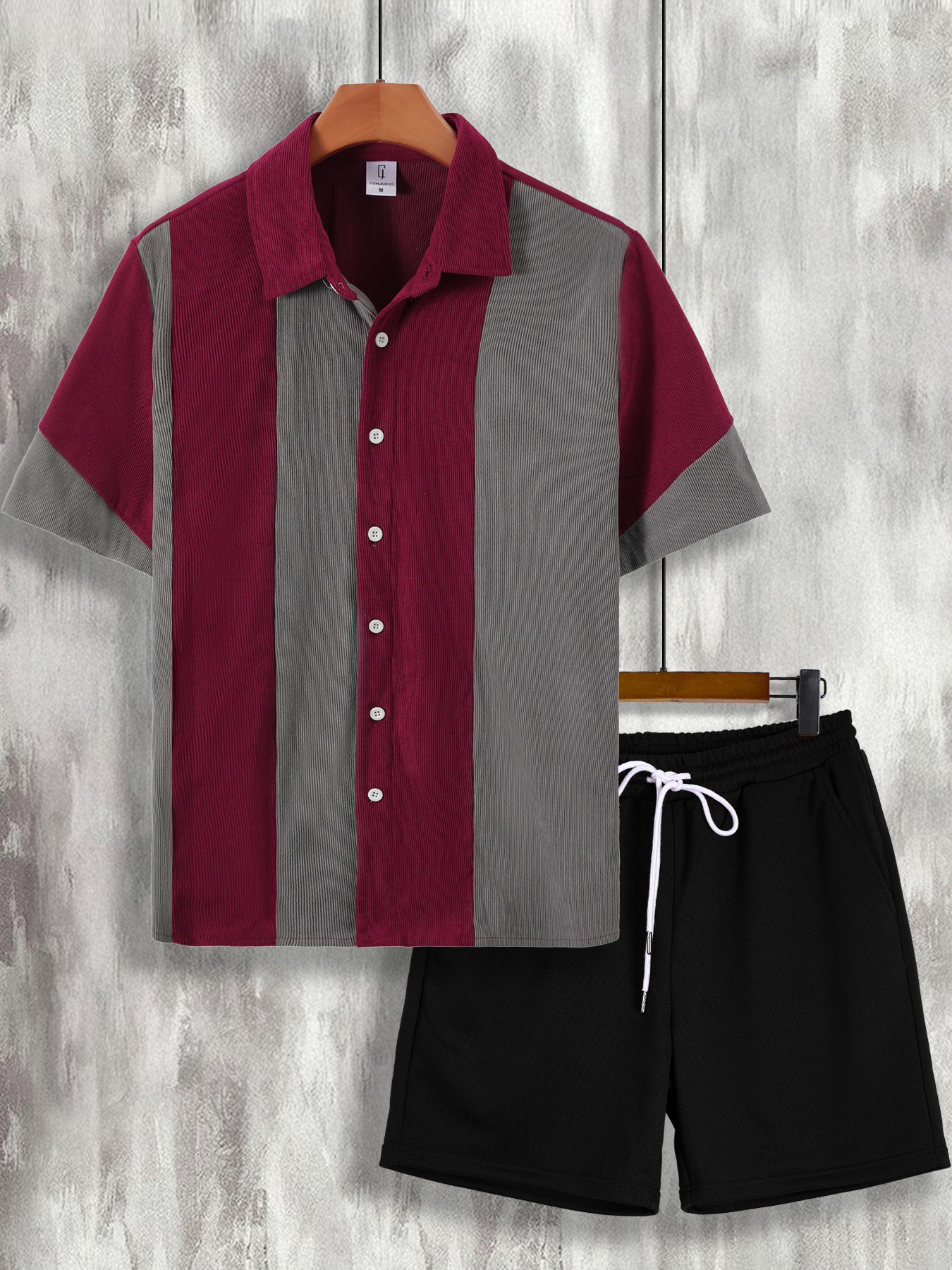 Men's Wine Red & Gray Color Bl - Wine & Beer Guayaquil 评论和价格