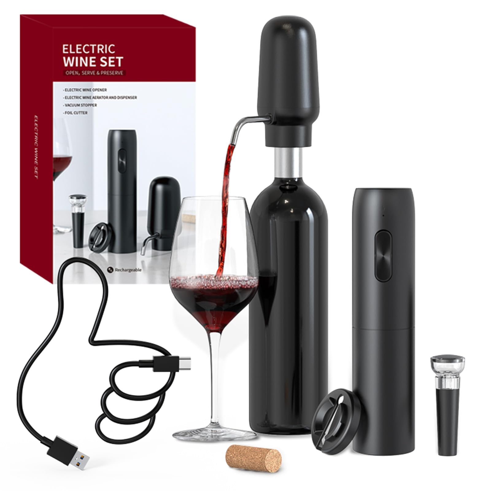 Intelligent Electric Wine Aera - Decanter Aerator Set 评论和价格
