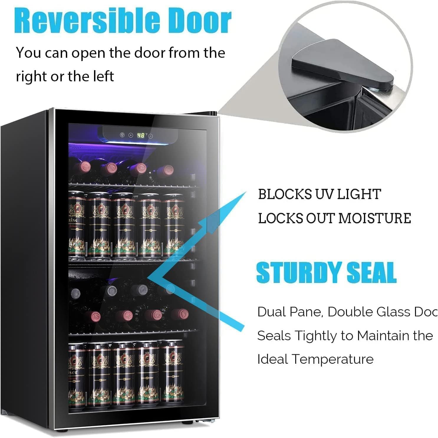 26 Bottle 130 Can Wine Cooler/ - Wine Beer Mini Fridge 评论和价格