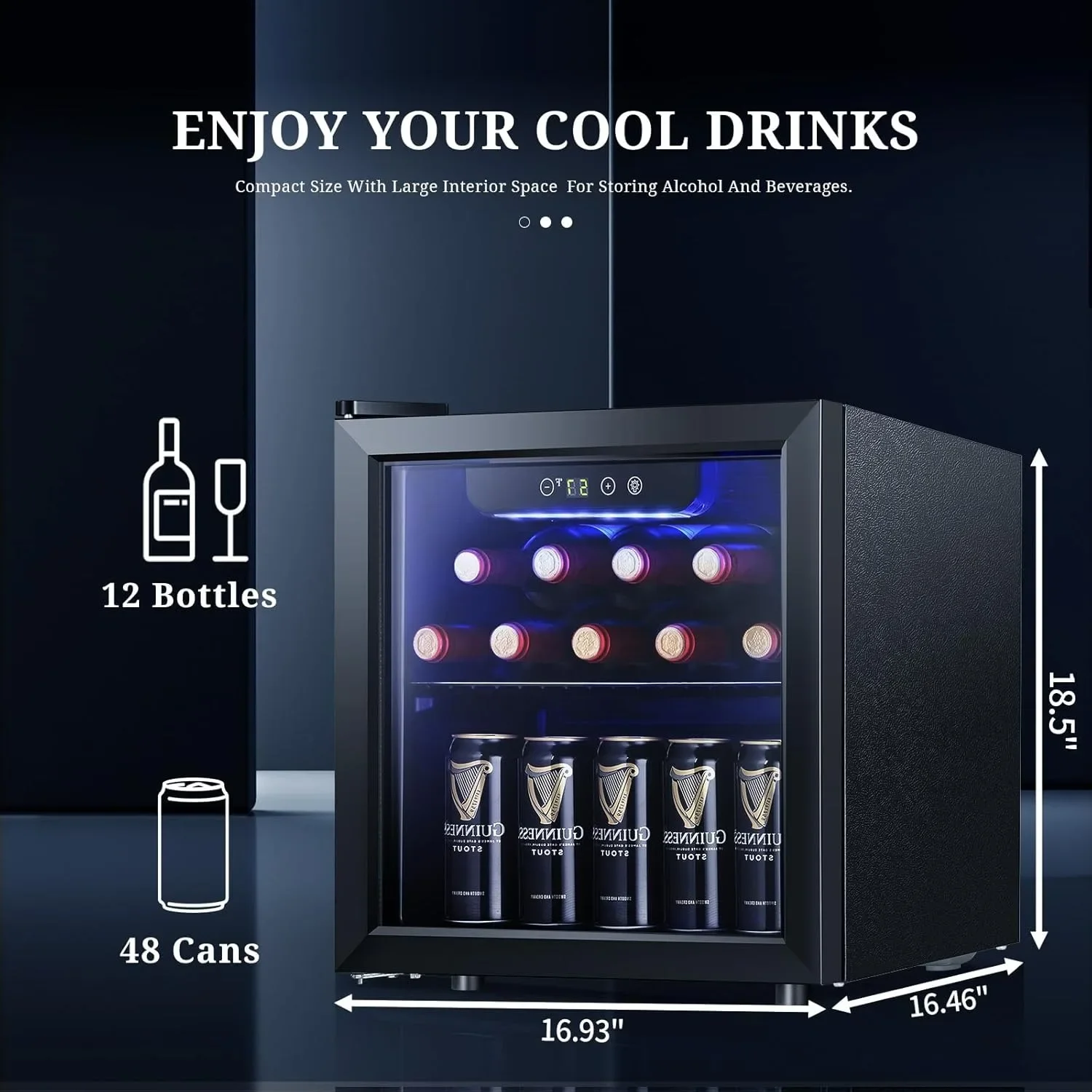 Mini Wine Cooler Fridge - 12 B - Wine Beer Fridge Small 评论和价格