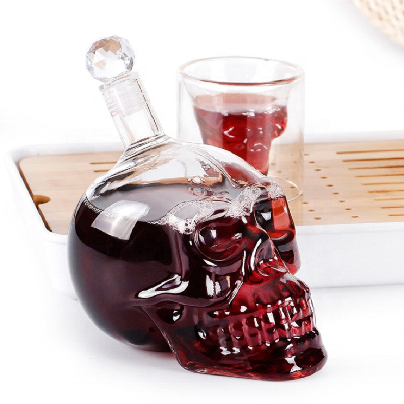 Creative Skull Head Decanter C - Wine Beer Glass Set 评论和价格