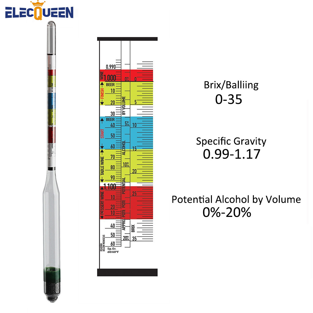 3 Scale Hydrometer For Wine Be - Wine Beer Cider 评论和价格