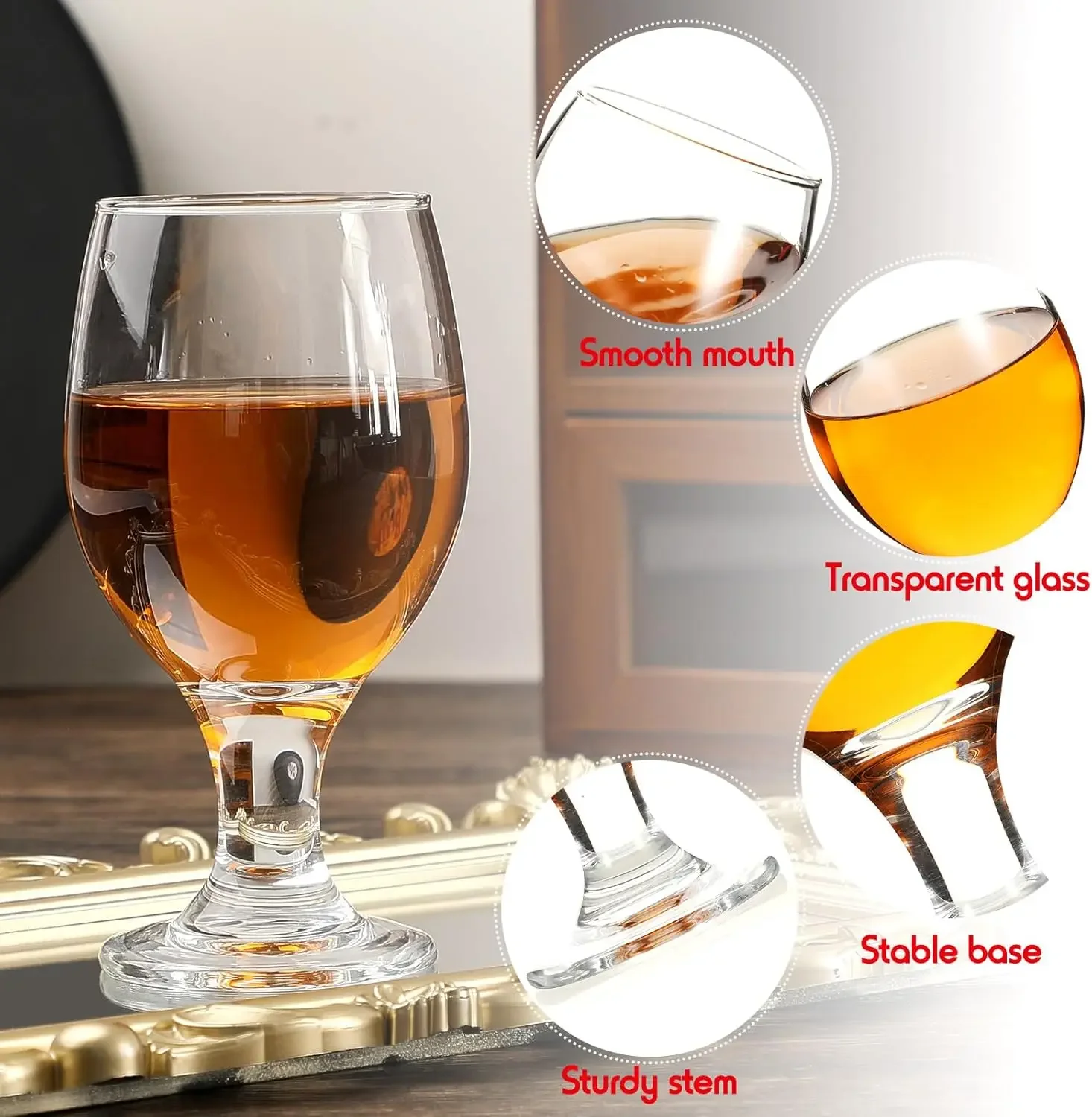 Set of 48 Clear Glasses 13.5 o - Wine Beer Glass Set 评论和价格
