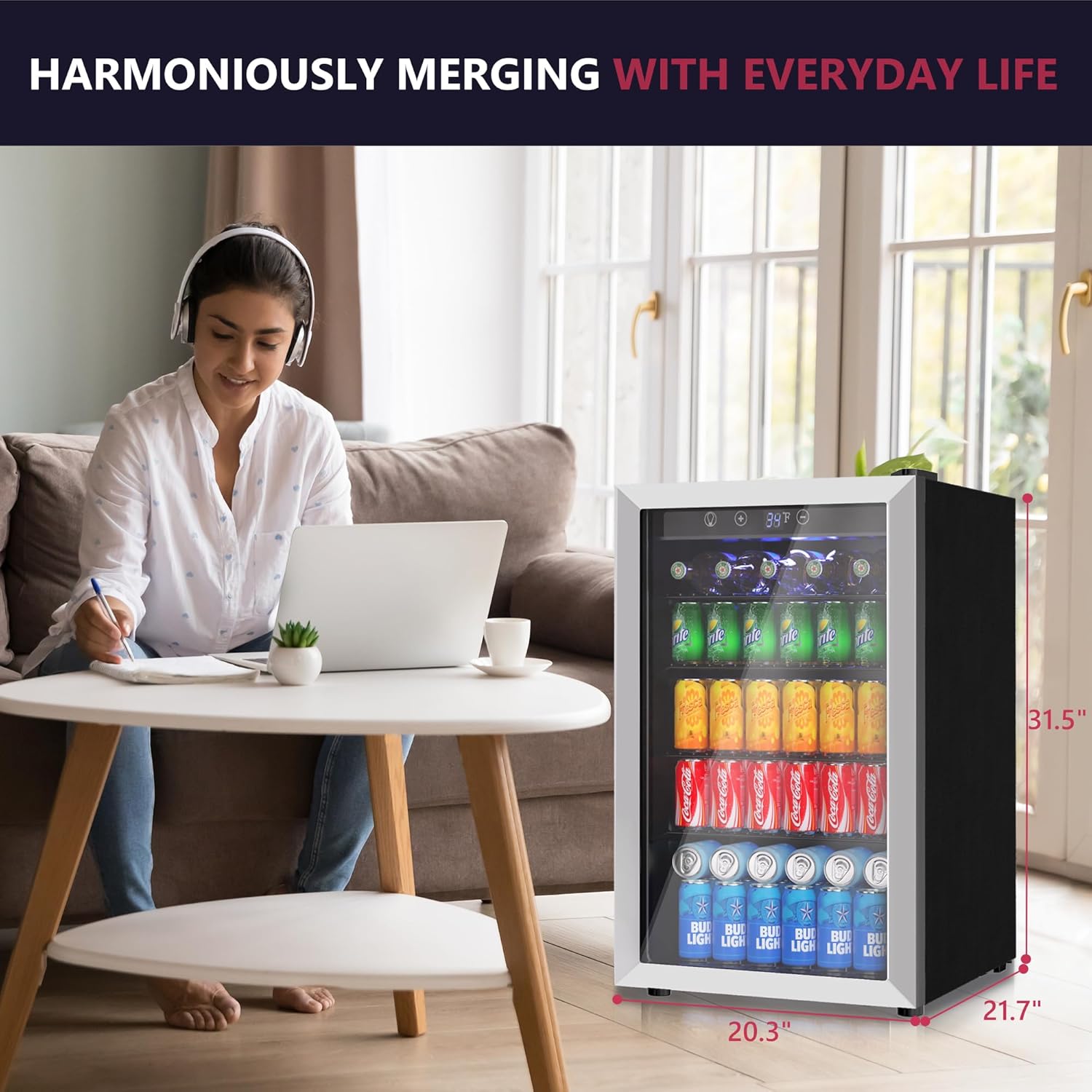 4.5 Cu.ft Beverage Cooler, 145 - Wine Beer Mini Fridge 评论和价格
