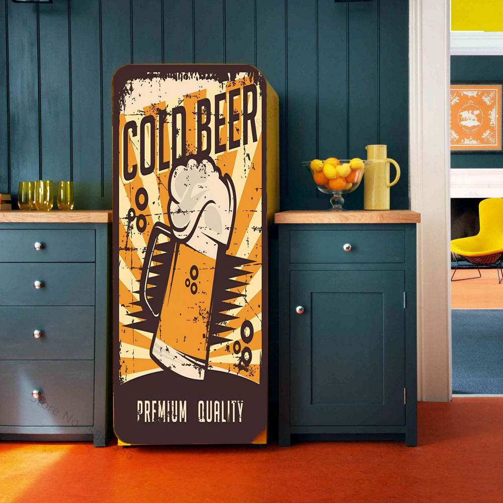 Retro Beer Design Poster Refri - Wine Beer Fridge 评论和价格