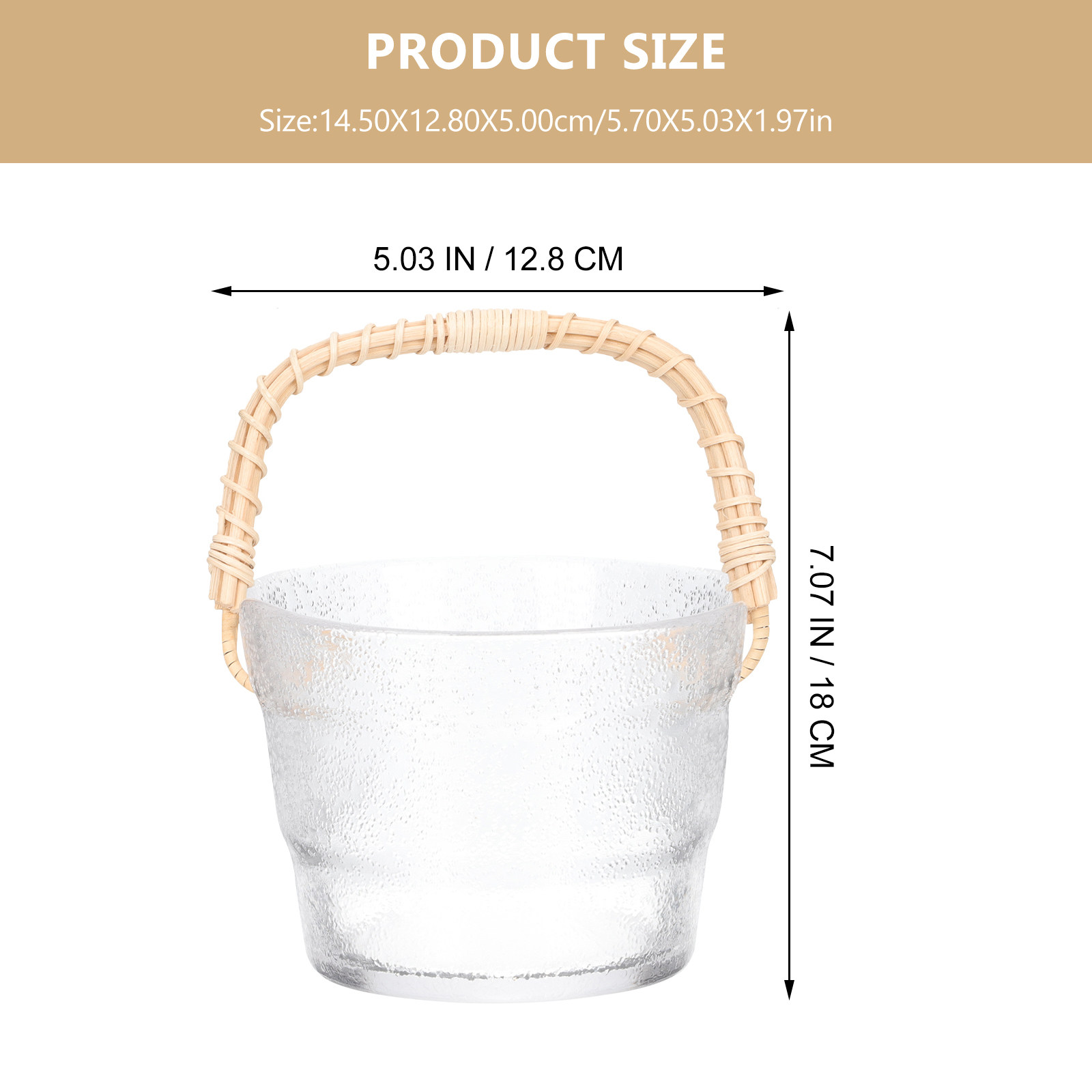 Glass and Rattan Handheld Ice  - Wine Beer Restaurant 评论和价格
