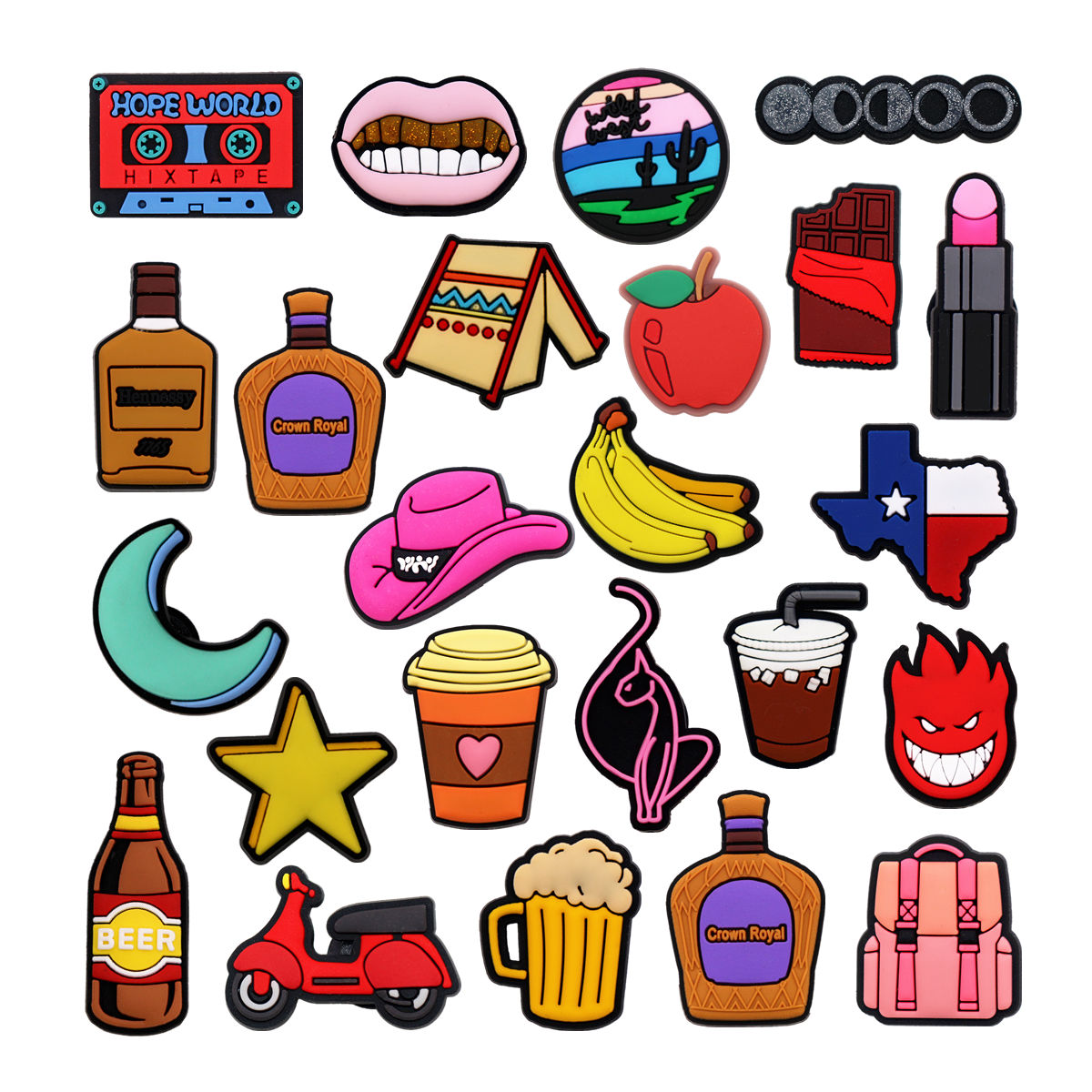 1 Pcs Novelty Shoe Charms Acce - Wine X Beer 评论和价格