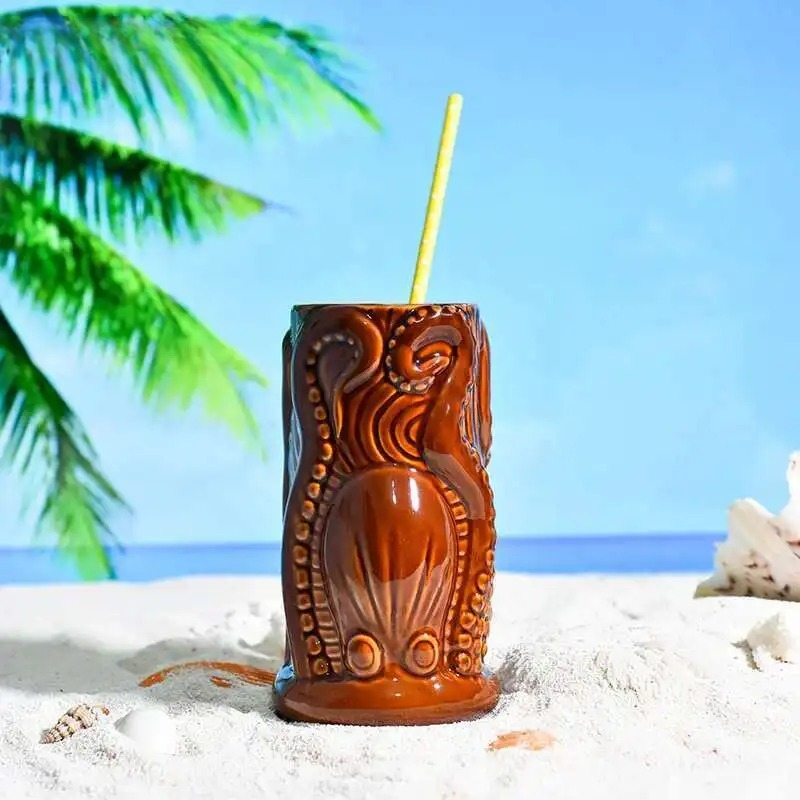 TIKI Bar Cocktail Cup Hawaii T - Wine Beer Mixed Drinks 评论和价格