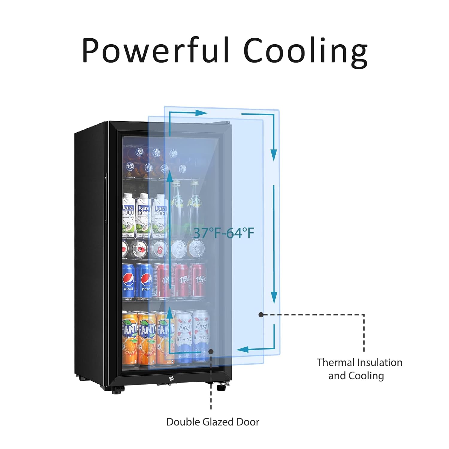 Beverage Refrigerator, 3.2 Cu. - Wine Beer Mini Fridge 评论和价格