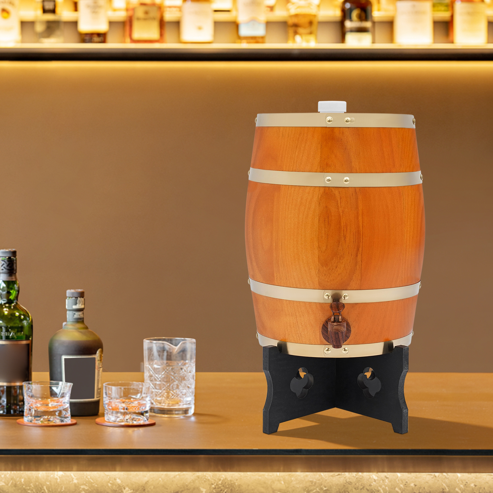 Beige-yellow Wine Barrel, Vert - Wine Beer Whiskey 评论和价格
