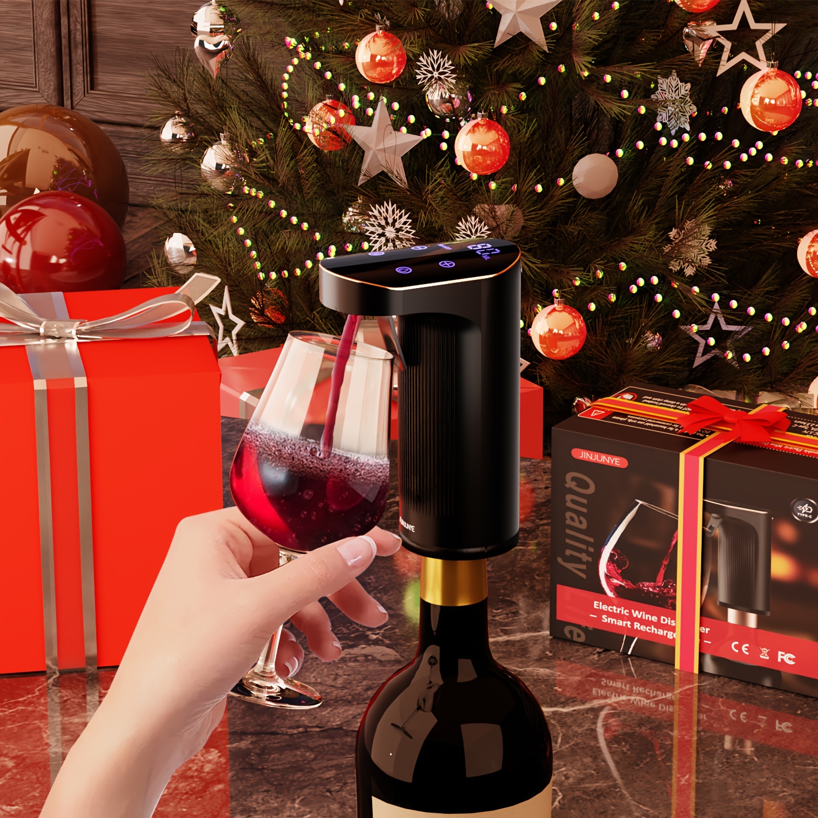 Electric Wine Dispenser, One-T - Decanter Aerator Set 评论和价格