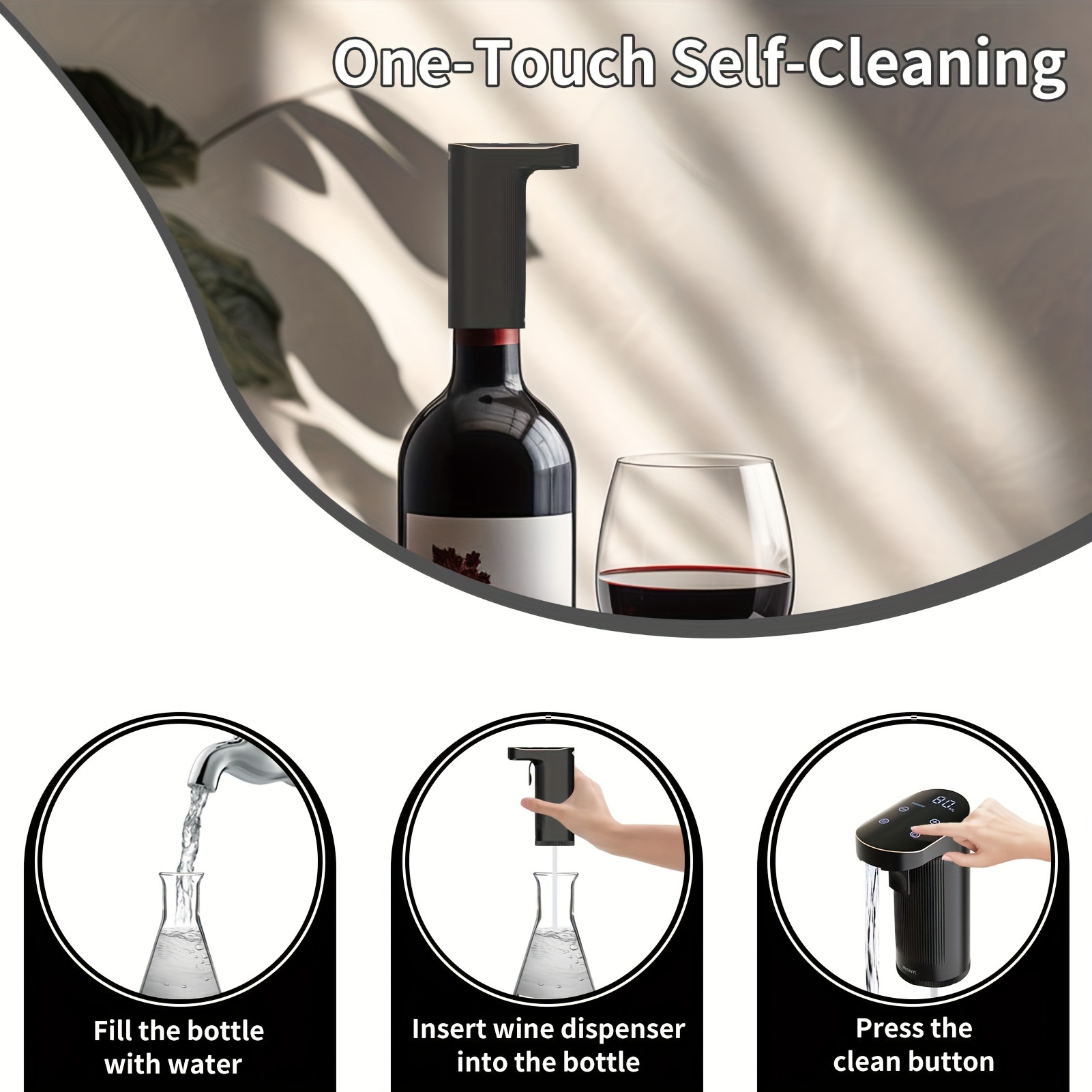 Electric Wine Dispenser, One-T - Decanter Aerator Set 评论和价格