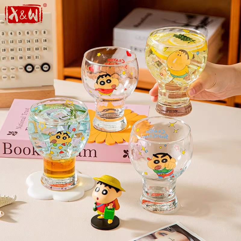 X&W 4Pcs Crayon Shin-Chan Glas - Wine X Beer 评论和价格
